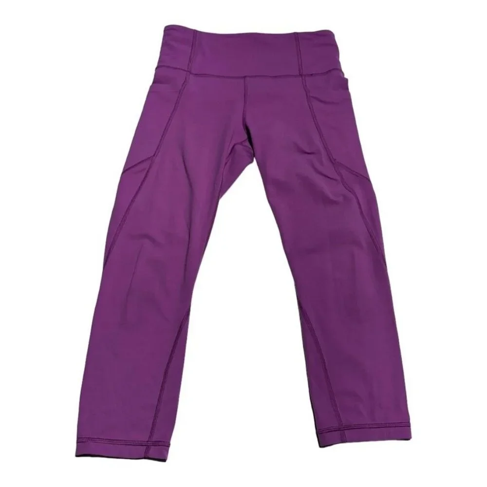 Athleta Cropped Leggings Pink Size Small - Picture 1 of 8